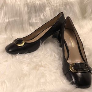 Franco Sarto brown heeled loafers